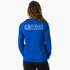Soccer Tshirt Long Sleeve - 100% Of The Shots (Back Design) -Sport Gift Store sc 04116 ROYAL FEMALE