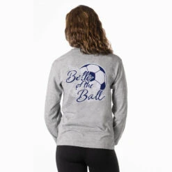 Soccer Tshirt Long Sleeve - Belle Of The Ball (Back Design) -Sport Gift Store sc 04118 GRAY FEMALE
