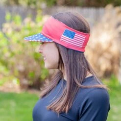 Running Comfort Performance Visor - Red, White & Blue -Sport Gift Store tr 43290 LIFESTYLE FEMALE 1