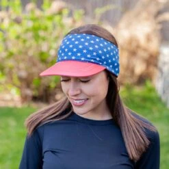 Running Comfort Performance Visor - Red, White & Blue -Sport Gift Store tr 43290 LIFESTYLE FEMALE 2