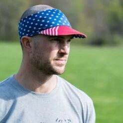 Running Comfort Performance Visor - Red, White & Blue -Sport Gift Store tr 43290 LIFESTYLE MALE 1