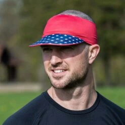 Running Comfort Performance Visor - Red, White & Blue -Sport Gift Store tr 43290 LIFESTYLE MALE 2