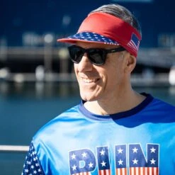Running Comfort Performance Visor - Red, White & Blue -Sport Gift Store tr 43290 LIFESTYLE MALE 3