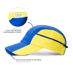 CoolRun Pocket Hat - Yellow/Blue -Sport Gift Store tr 43874 DETAILS