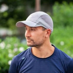 RunTechnology® Performance Hat - Light Gray -Sport Gift Store tr 44313 LIFESTYLE MALE