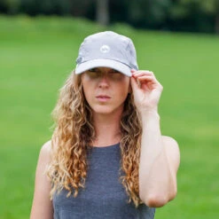 RunTechnology® Performance Hat - Light Gray -Sport Gift Store tr 44313 LIGHTGRAY FRONT 2