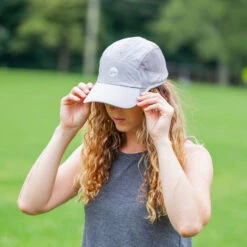 RunTechnology® Performance Hat - Light Gray -Sport Gift Store tr 44313 LIGHTGRAY FRONT