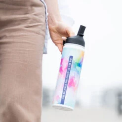 RunTechnology® Water Bottle - She Believed She Could -Sport Gift Store tr 44642 LIFESTYLE MODEL