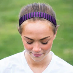 Athletic Juliband Non-Slip Headband - Purple & Black Stripe -Sport Gift Store tr 45360 LIFESTYLE 3