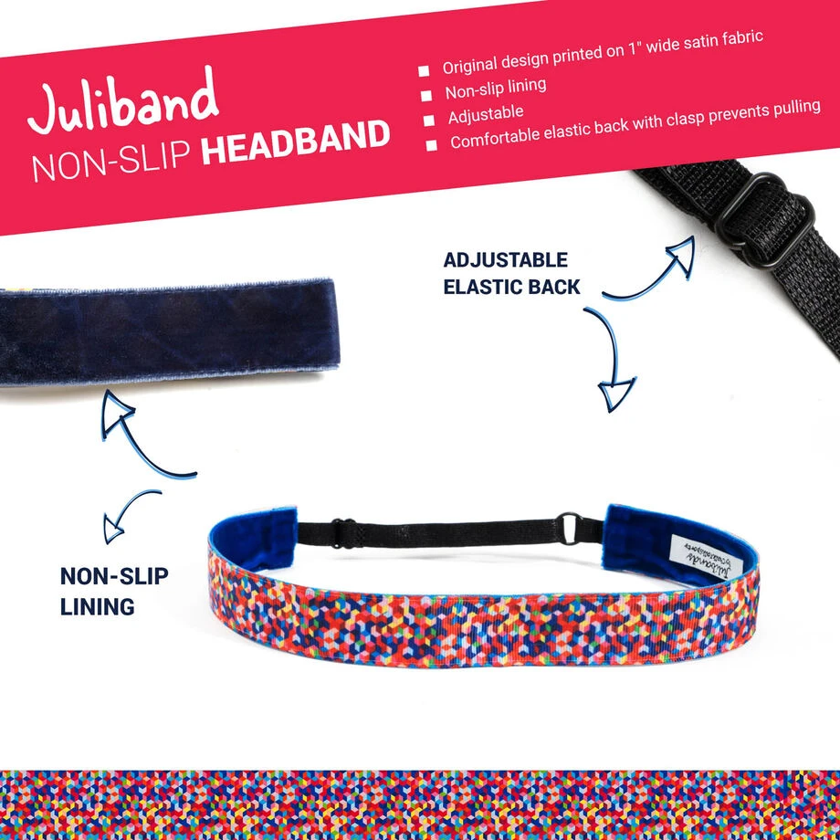 Athletic Juliband Non-Slip Headband - Crazy For Color 4 Athletic Juliband Non-Slip Headband - Crazy For Color - Image 2