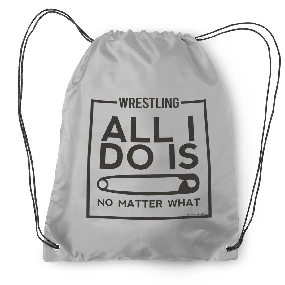 Wrestling Drawstring Backpack All I Do Is Pin 4 Wrestling Drawstring Backpack All I Do Is Pin - Image 2