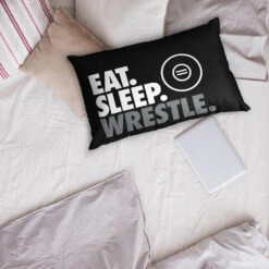 Wrestling Pillowcase - Eat Sleep Wrestle 9 Wrestling Pillowcase - Eat Sleep Wrestle -Sport Gift Store wr 00438 BLACKGRAY LIFESTYLE
