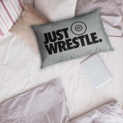 Wrestling Pillowcase - Just Wrestle 9 Wrestling Pillowcase - Just Wrestle -Sport Gift Store wr 00439 GRAYBLACK LIFESTYLE