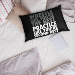 Wrestling Pillowcase - Wrestle Like You're The Best -Sport Gift Store wr 00441 BLACK LIFESTYLE