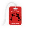 Wrestling Bag/Luggage Tag - Personalized Wrestling Team Wrestlers -Sport Gift Store wr 00547 REDBLACK MEDIUM