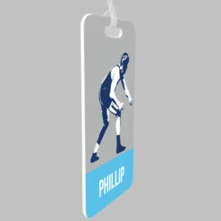 Wrestling Bag/Luggage Tag - Personalized Wrestler -Sport Gift Store wr 00548 BLUE ALLPROFILE