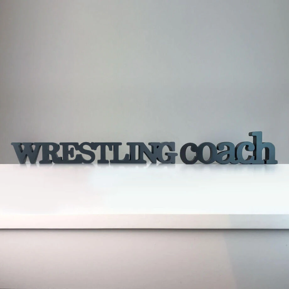 Wrestling Coach Wood Words Ready To Autograph 4 Wrestling Coach Wood Words Ready To Autograph - Image 2