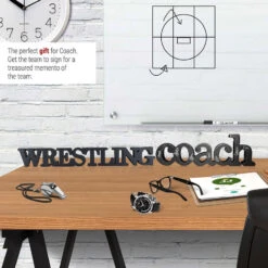 Wrestling Coach Wood Words Ready To Autograph 9 Wrestling Coach Wood Words Ready To Autograph -Sport Gift Store wr 00597 pen 4
