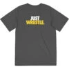 Wrestling Short Sleeve Performance Tee - Just Wrestle 1 Wrestling Short Sleeve Performance Tee - Just Wrestle -Sport Gift Store wr 00686 GRAPHITE FLAT