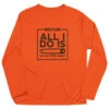 Wrestling Long Sleeve Performance Tee - All I Do Is Pin -Sport Gift Store wr 00691 ORANGE FLAT