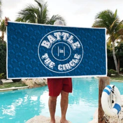 Wrestling Premium Beach Towel - Battle In The Circle -Sport Gift Store wr 00749 POOL