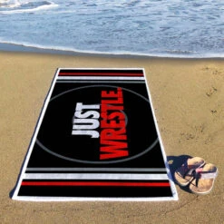 Wrestling Premium Beach Towel - Just Wrestle -Sport Gift Store wr 00750 BEACH