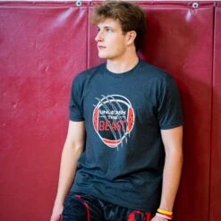Wrestling T-Shirt Short Sleeve - Unleash The Beast -Sport Gift Store wr 00765 CHARCOAL LIFESTYLE 3