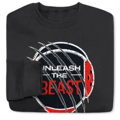 Wrestling Crewneck Sweatshirt - Unleash The Beast 9 Wrestling Crewneck Sweatshirt - Unleash The Beast -Sport Gift Store wr 00770 BLACK FOLD
