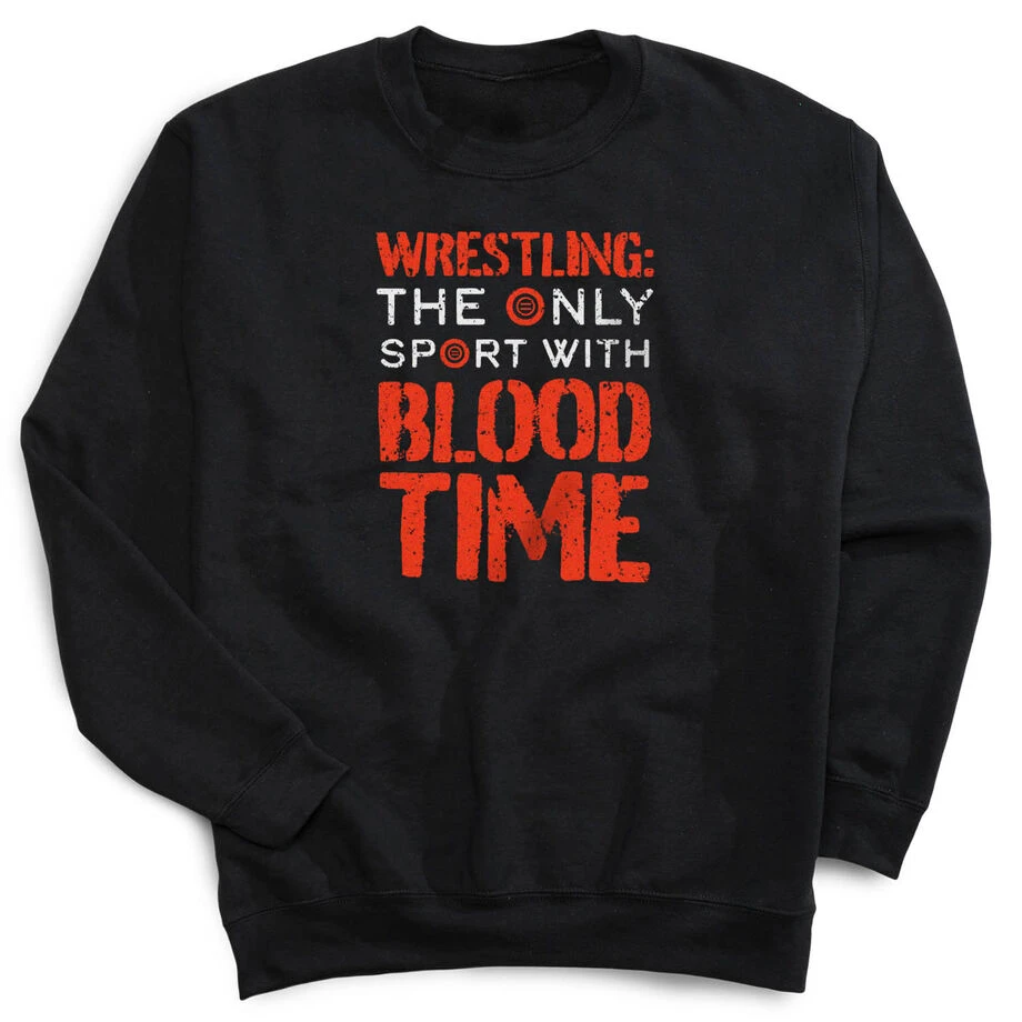 Wrestling Crewneck Sweatshirt - Blood Time 3 Wrestling Crewneck Sweatshirt - Blood Time