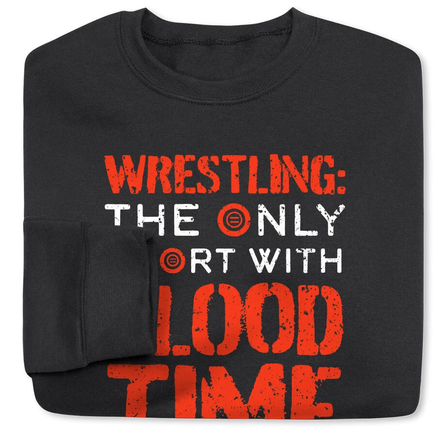 Wrestling Crewneck Sweatshirt - Blood Time 6 Wrestling Crewneck Sweatshirt - Blood Time - Image 4