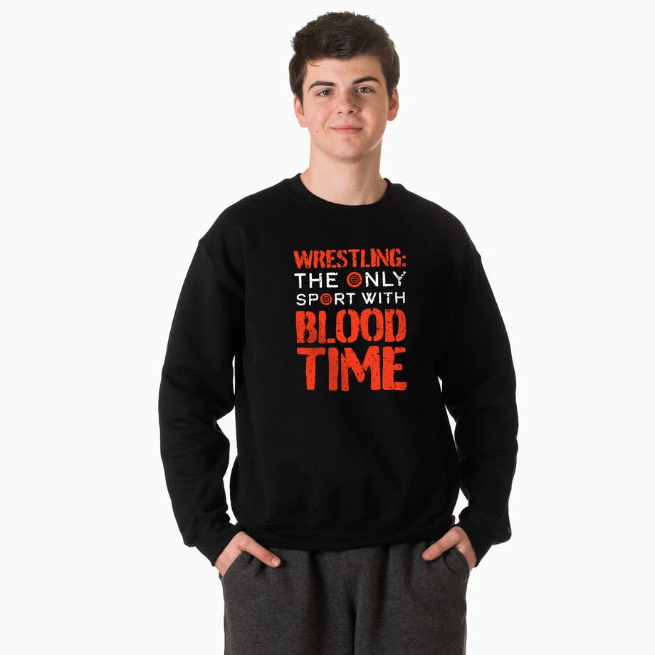 Wrestling Crewneck Sweatshirt - Blood Time 4 Wrestling Crewneck Sweatshirt - Blood Time - Image 2