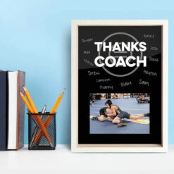 Wrestling Premier Frame - Thanks Coach -Sport Gift Store wr 00792 LARGE LIFESTYLE STANDING