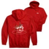 Wrestling Hooded Sweatshirt - Wrestling Reindeer (Back Design) -Sport Gift Store wr 00857 RED MAIN