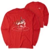Wrestling Tshirt Long Sleeve - Wrestling Reindeer (Back Design) -Sport Gift Store wr 00873 RED MAIN