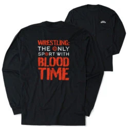 Wrestling Tshirt Long Sleeve - Blood Time (Back Design)